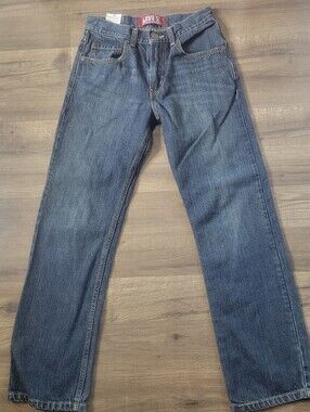 Boys Levi's 514 Slim Straight Jeans Red Tab Cotton Sz 16 Reg (26x28)